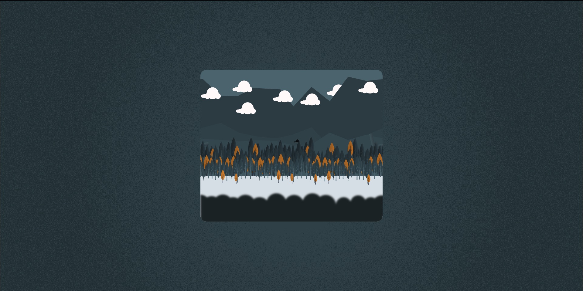 Partita di Flappy Bird ambientata in una foresta notturna