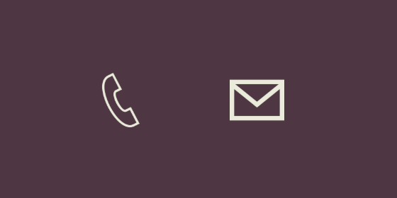 Le icone del telefono e dell’email del portfolio 2021